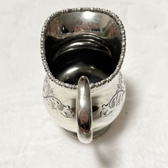 Vintage SHEFFIELD Silver Plate Sugar Scuttle Creamer Set Ornate Engraved England - Picture 11 of 15